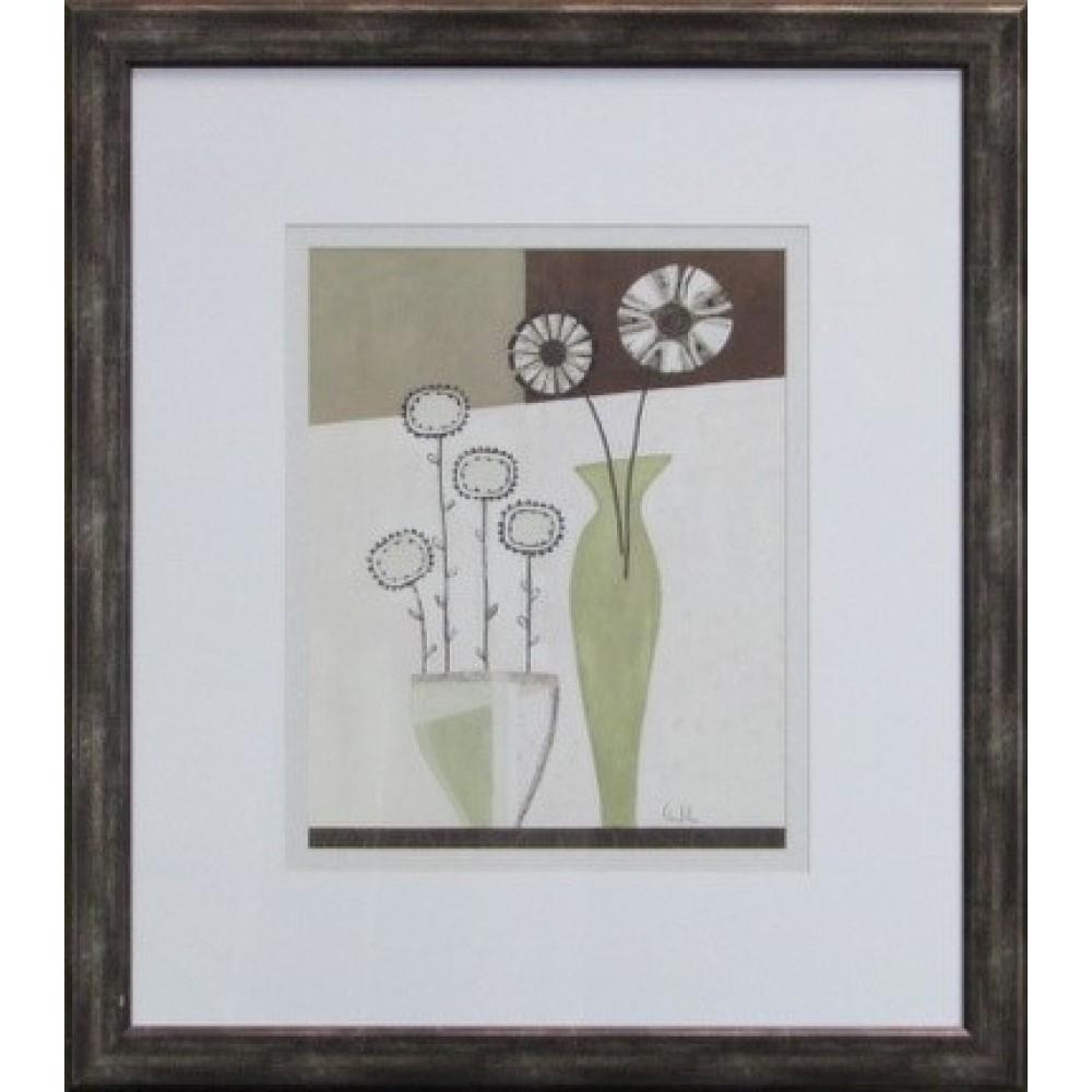 Vases with Flowers Framed Art