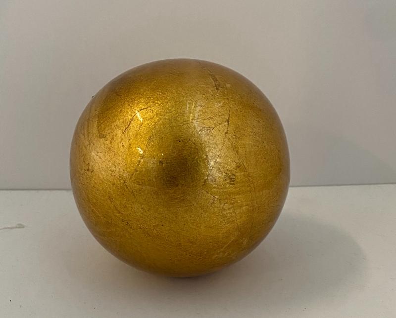 Lg Copper Leaf Decor Ball