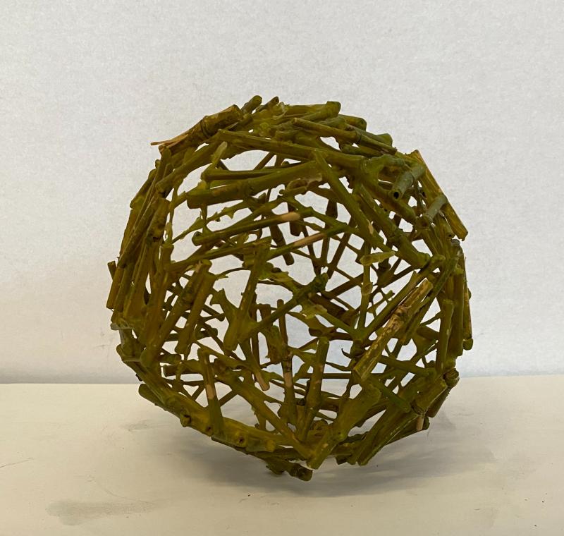 Green Wicker Decor Ball