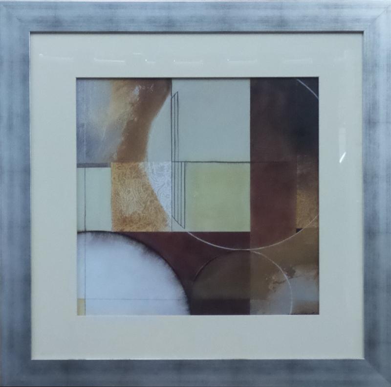 Brown And White Abstract