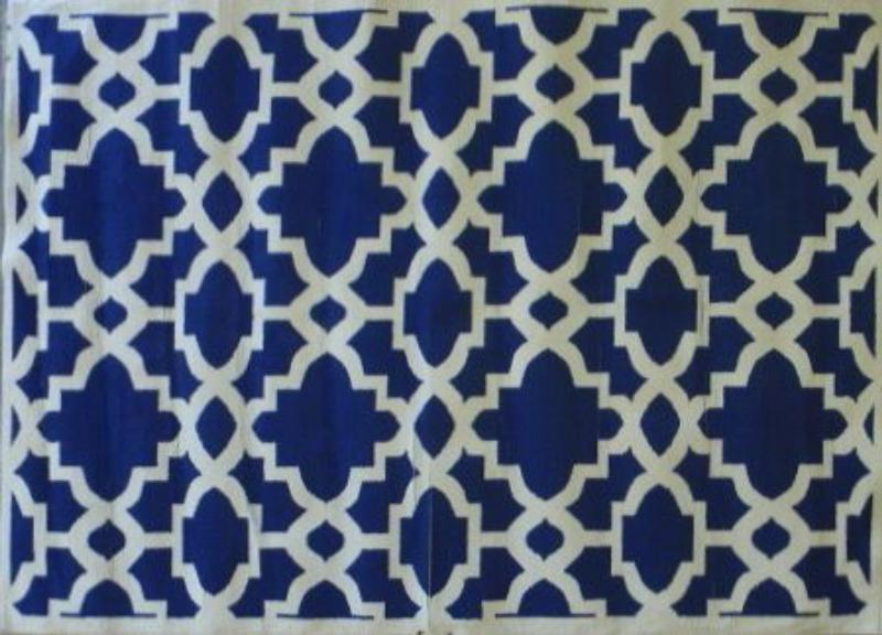 Patterned Blue Rug