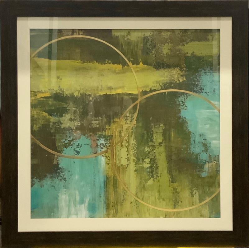 Circles Framed Abstract