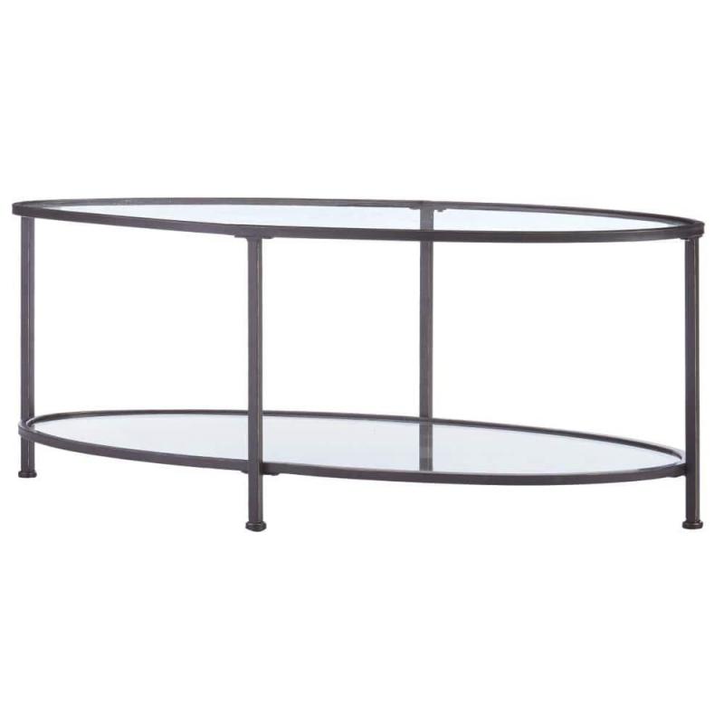 Oval Glass Coffee Table