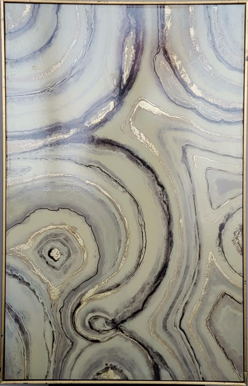 Framed Gold Abstract