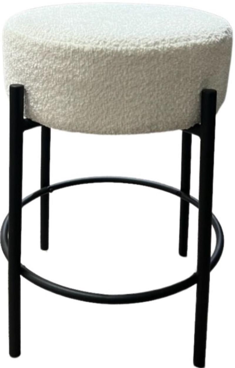 Boucle White Counter Stool