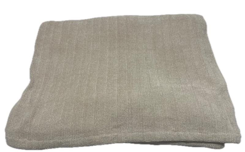 Beige Blanket Throw
