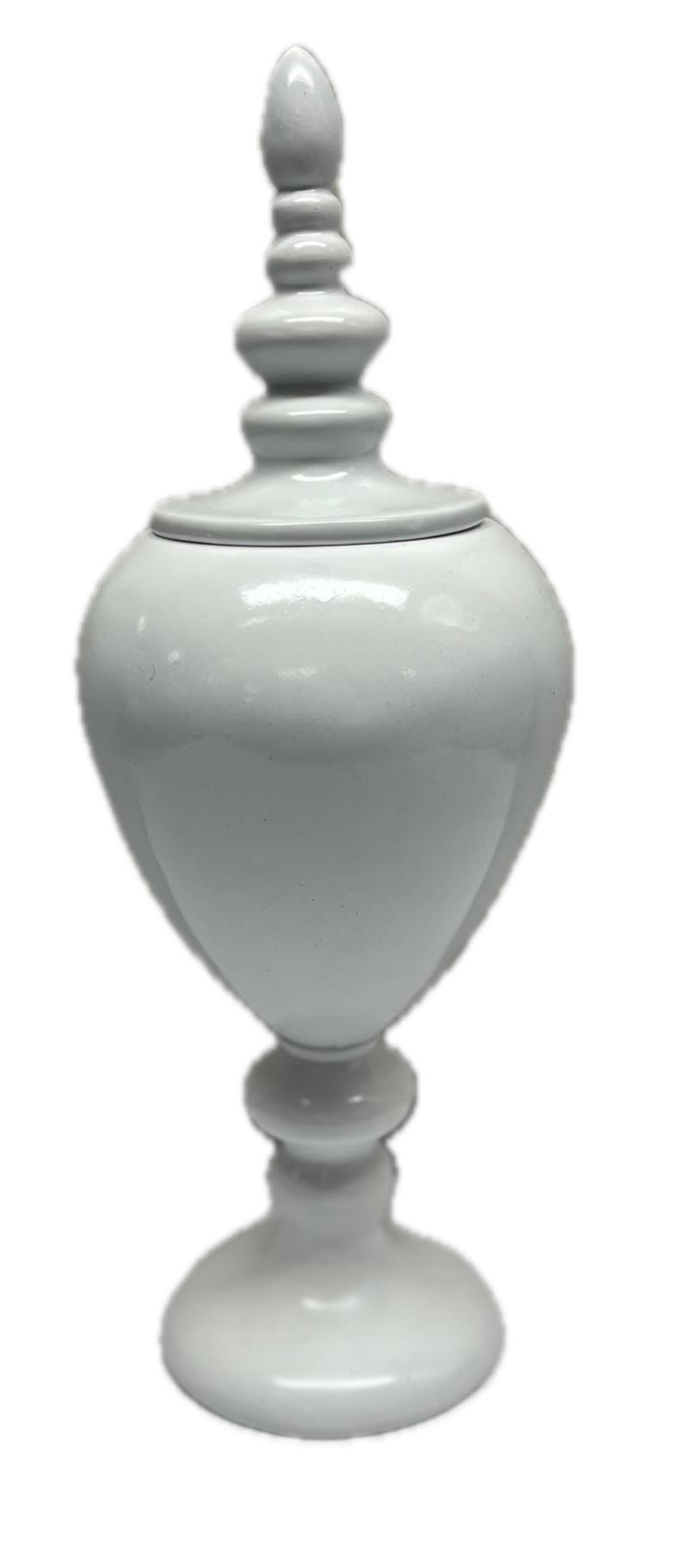 Tall White Urn