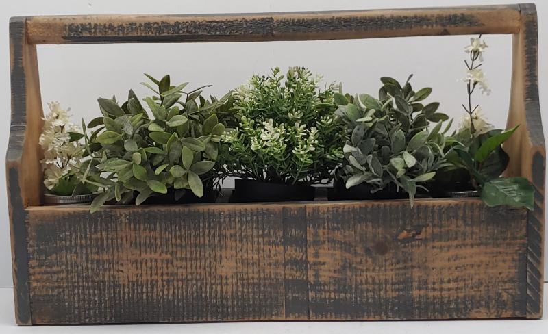 Flowers In Wood Tote