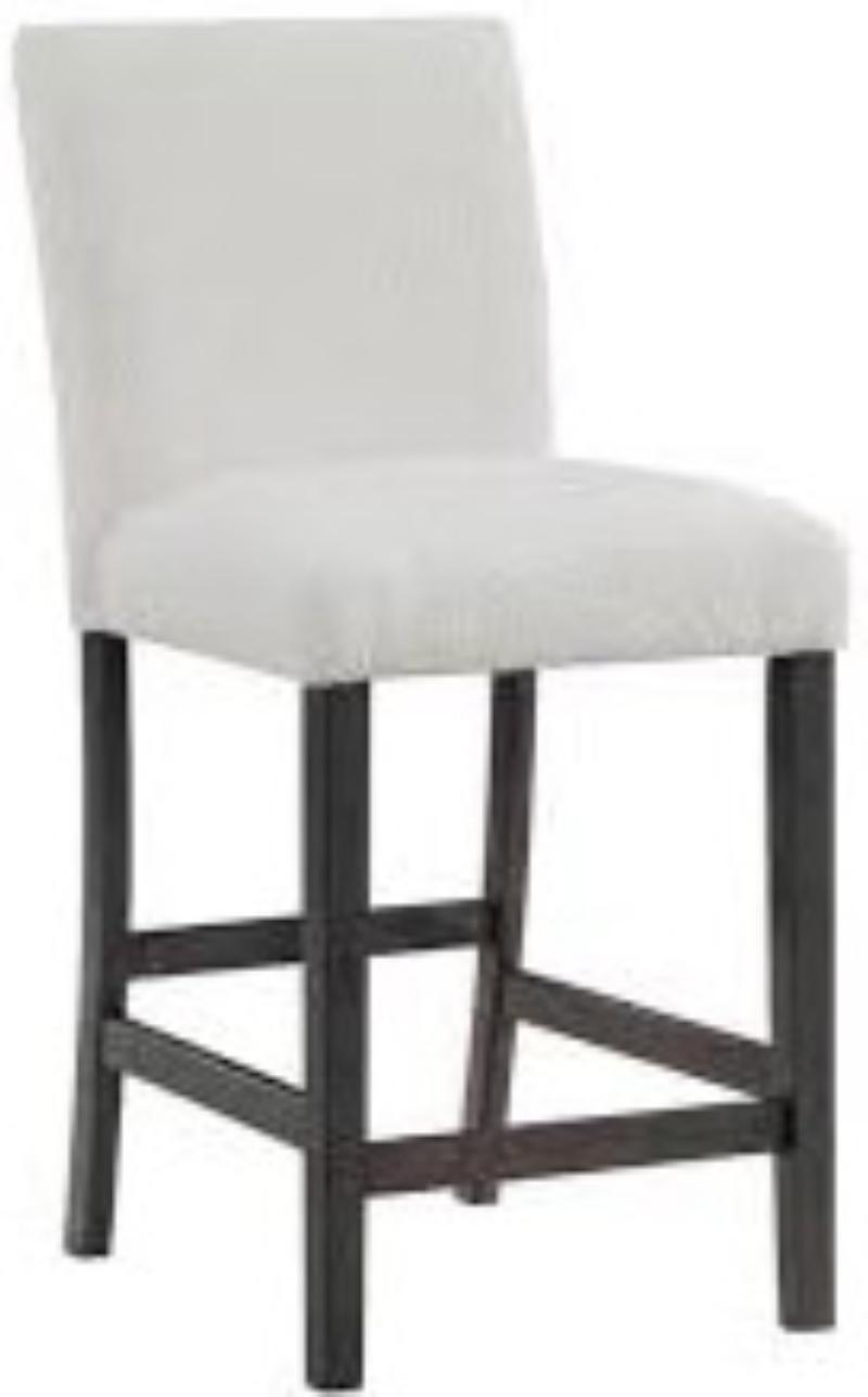 White Boucle Counter Stool