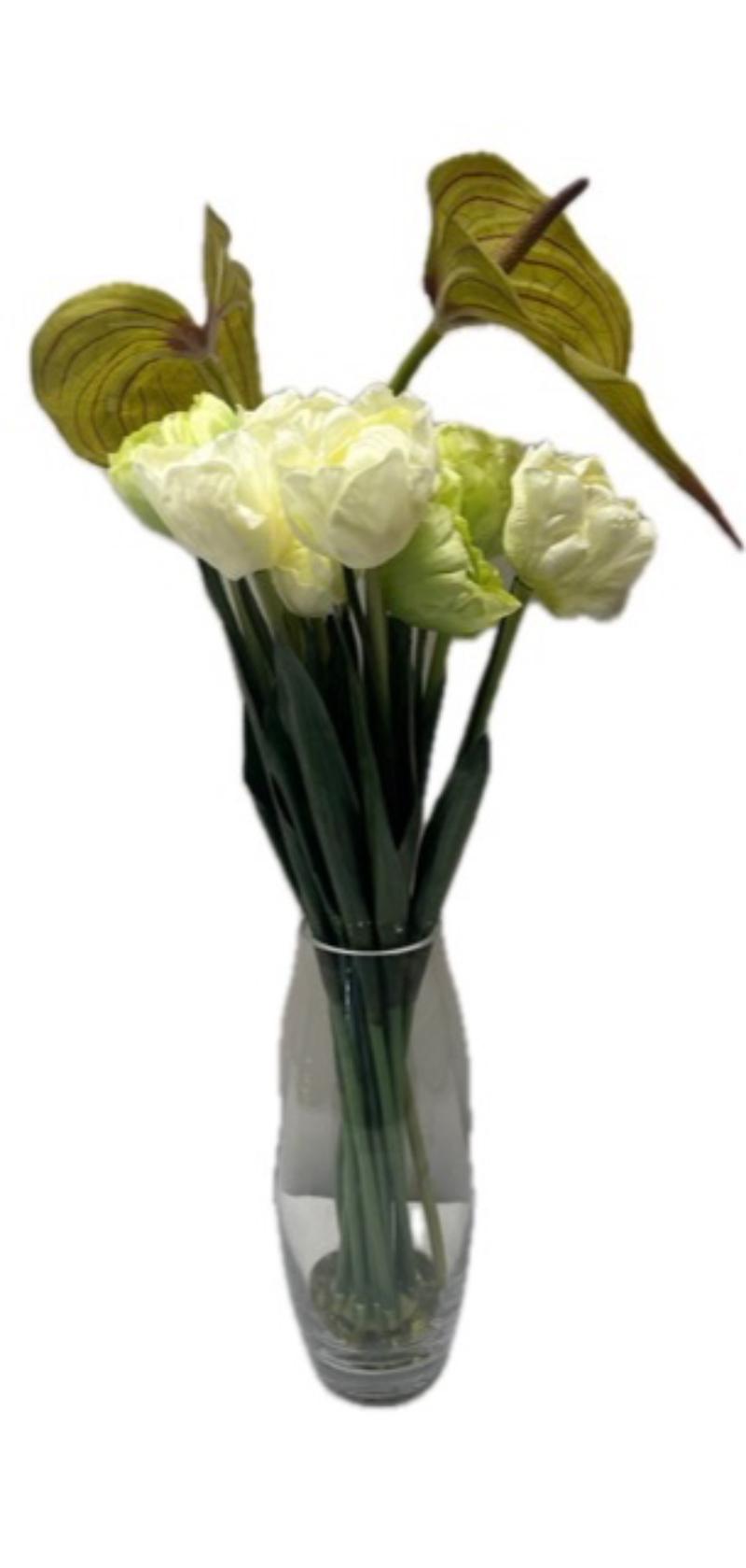 Flowers In Glass Vase