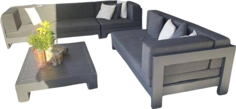 Platinum Sectional & Ottoman