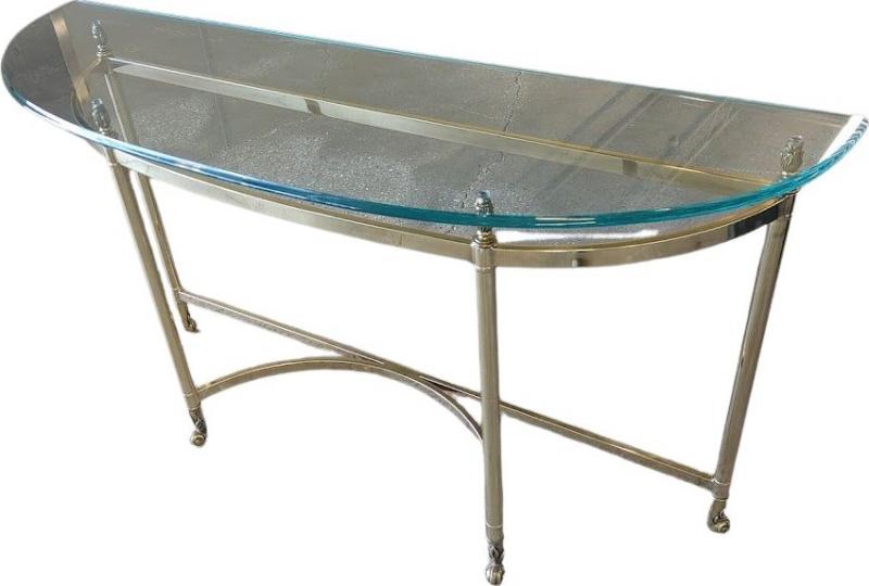 Glass & Gold Sofa Table